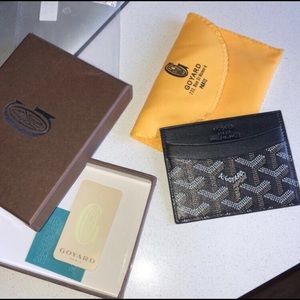 Goyard Saint Sulpice Card Holder Wallet Black